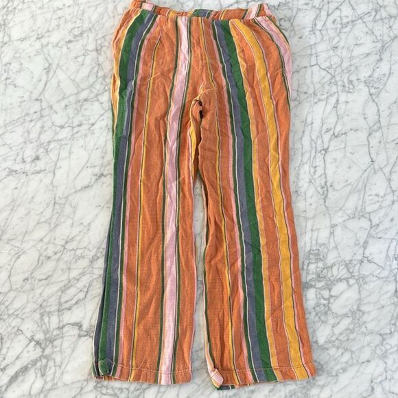FREE PEOPLE La Paz Slim Striped Crop Pants Size 2 - Picture 11 of 12